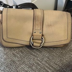 Coach beige hand bag
